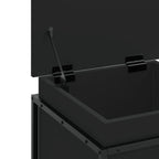 Caja almacenaje con tapa madera ingeniería negro 40x40x51,5 cm