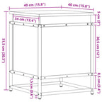 Caja almacenaje con tapa madera ingeniería negro 40x40x51,5 cm