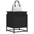 Caja almacenaje con tapa madera ingeniería negro 40x40x51,5 cm