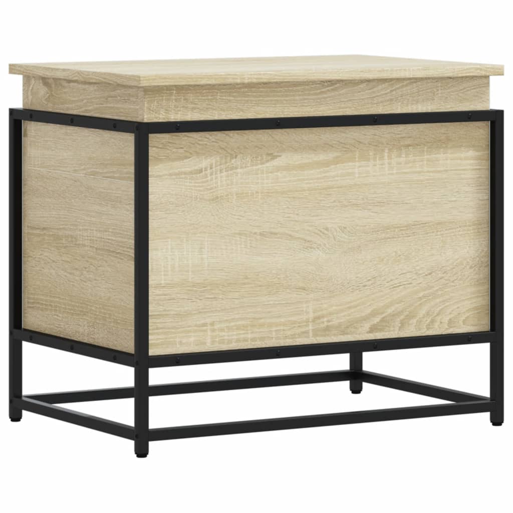 Caja de almacenaje madera ingeniería roble sonoma 60x40x51,5 cm