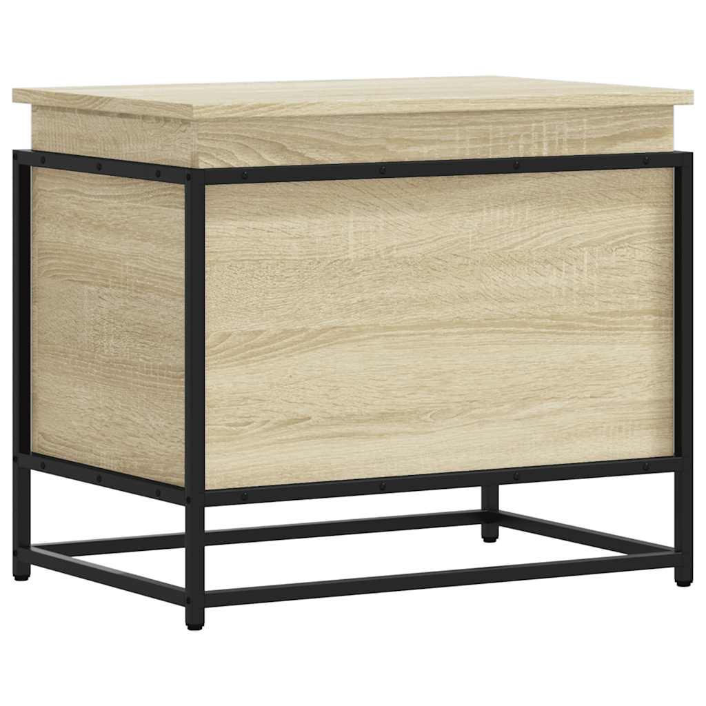 Caja de almacenaje madera ingeniería roble sonoma 60x40x51,5 cm