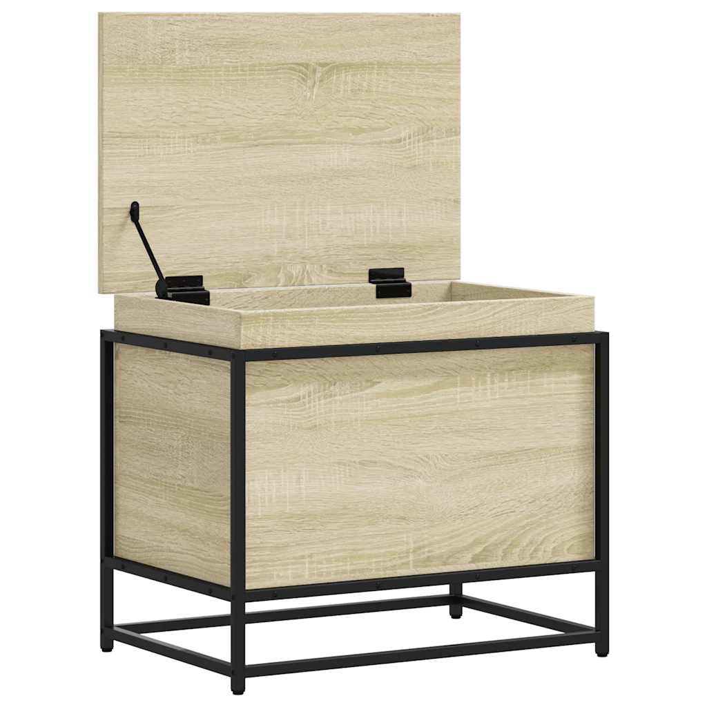 Caja de almacenaje madera ingeniería roble sonoma 60x40x51,5 cm