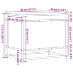 Caja de almacenaje madera ingeniería roble sonoma 60x40x51,5 cm