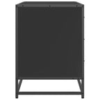 Cajonera de madera contrachapada negro 70x41x56 cm