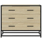 Cajonera de madera contrachapada color roble sonoma 70x41x56 cm