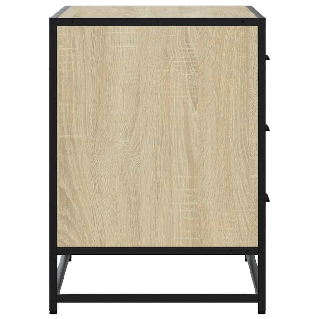 Cajonera de madera contrachapada color roble sonoma 70x41x56 cm