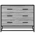Cajonera de madera contrachapada gris sonoma 70x41x56 cm