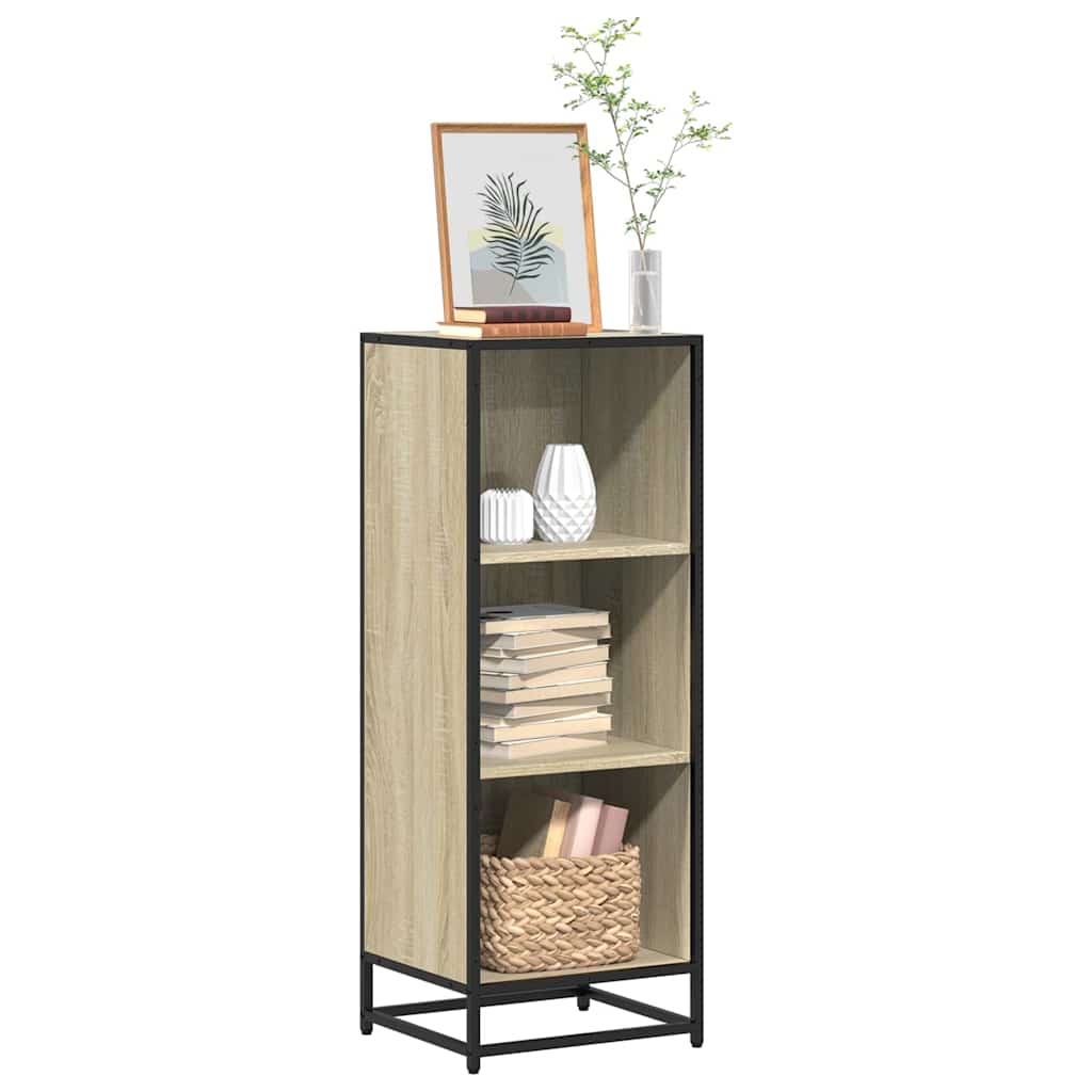 Armario de libros contrachapada color roble 33,5x33x107,5 cm