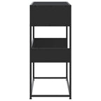 Mesa consola de madera contrachapada negro 90x35x80 cm