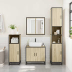 Armario de baño de roble Sonoma 35x37,5x100 cm Madera de ingeniería