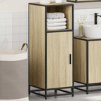 Armario de baño de roble Sonoma 35x37,5x100 cm Madera de ingeniería