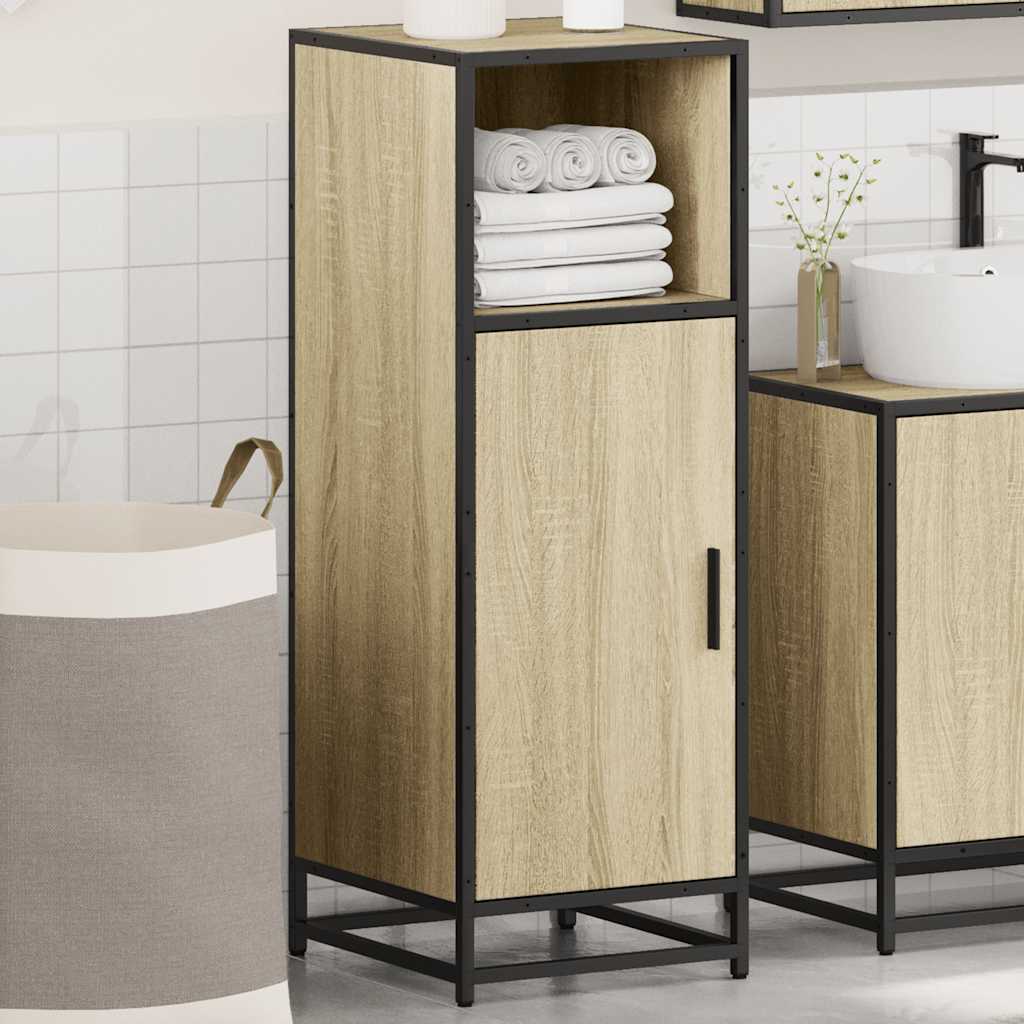 Armario de baño de roble Sonoma 35x37,5x100 cm Madera de ingeniería