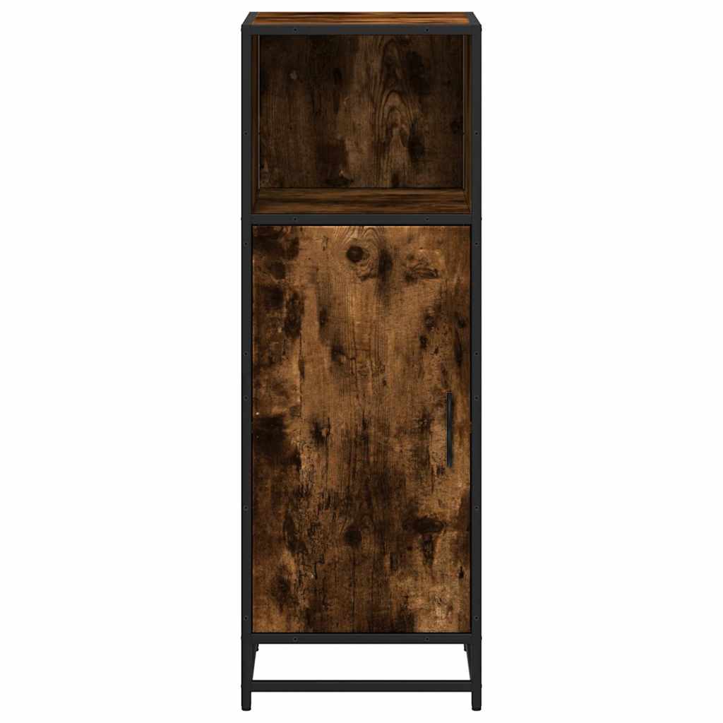 Armario baño madera contrachapada roble ahumado 35x37,5x100 cm