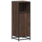 Armario de baño madera contrachapada roble marrón 35x37,5x100cm
