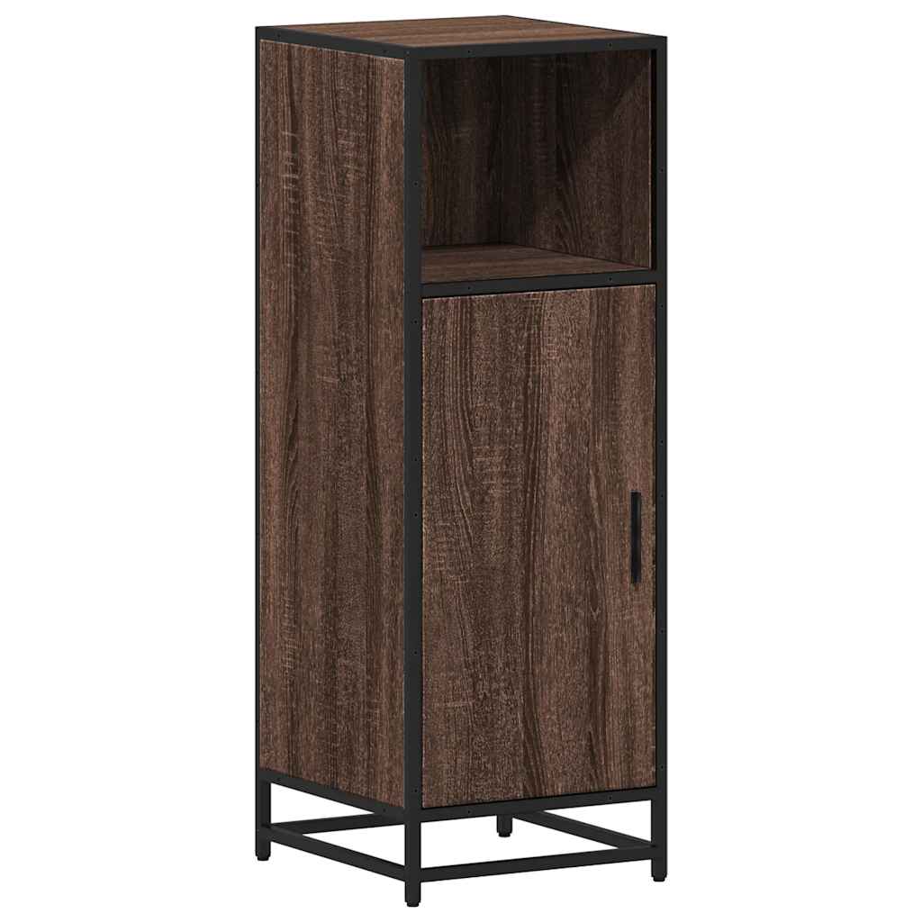 Armario de baño madera contrachapada roble marrón 35x37,5x100cm