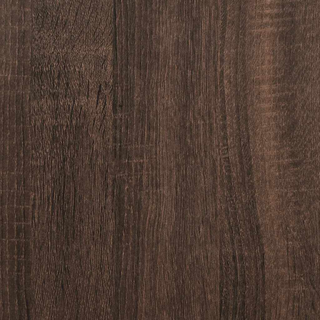 Armario de baño madera contrachapada roble marrón 35x37,5x100cm