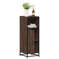 Armario de baño madera contrachapada roble marrón 35x37,5x100cm