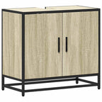Mueble de lavabo de baño roble Sonoma 65x33x60 cm madera de ingeniería