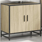 Mueble de lavabo de baño roble Sonoma 65x33x60 cm madera de ingeniería