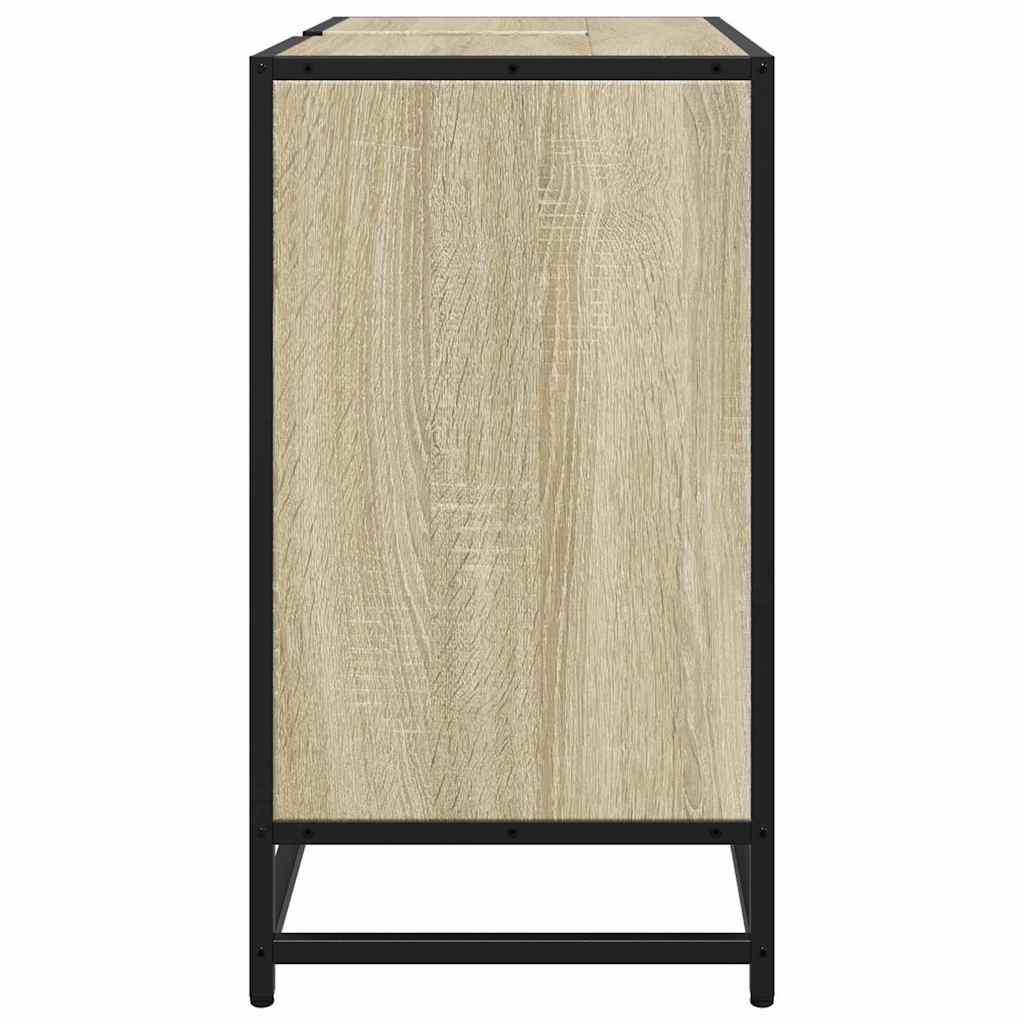 Mueble de lavabo de baño roble Sonoma 65x33x60 cm madera de ingeniería