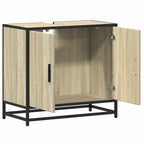 Mueble de lavabo de baño roble Sonoma 65x33x60 cm madera de ingeniería