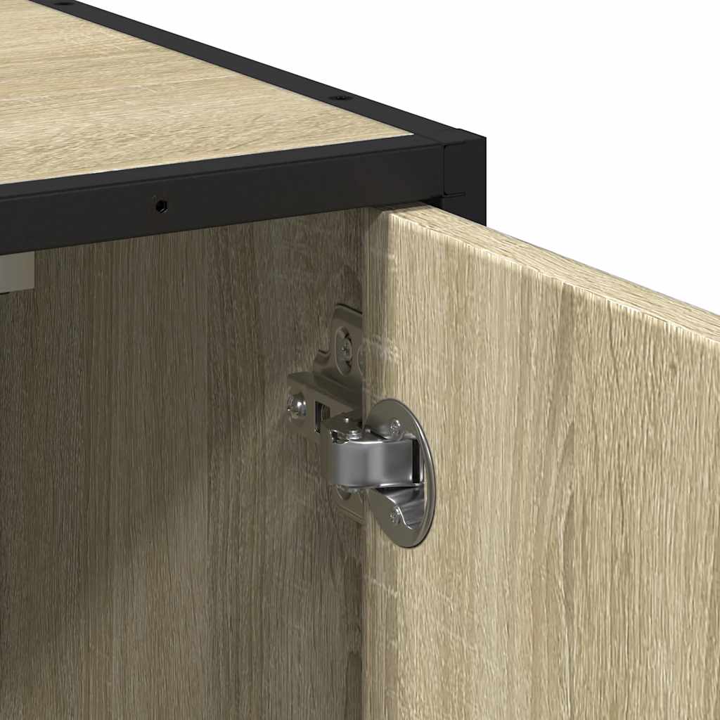 Mueble de lavabo de baño roble Sonoma 65x33x60 cm madera de ingeniería