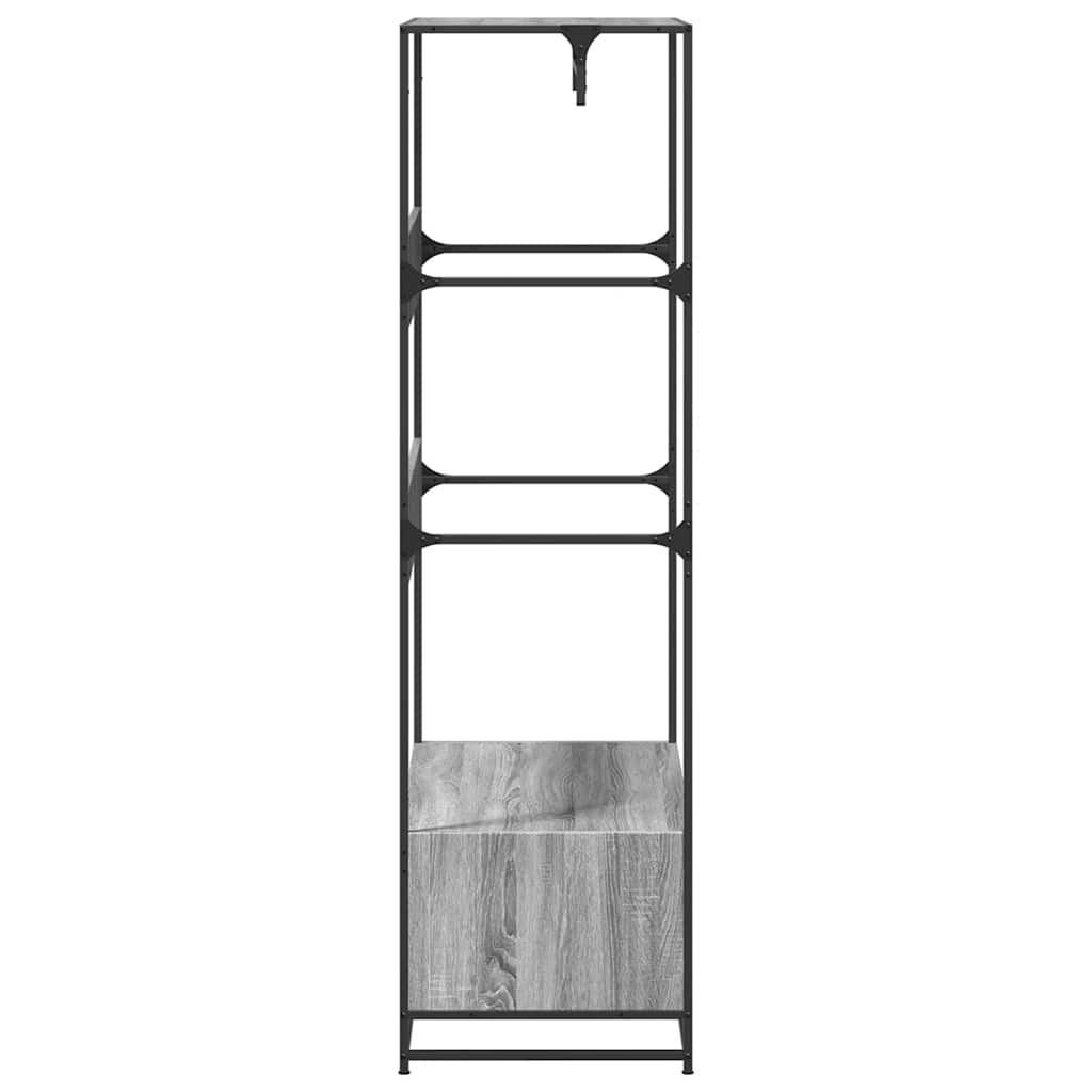 Armario de madera de ingeniería gris Sonoma 90x50x180 cm