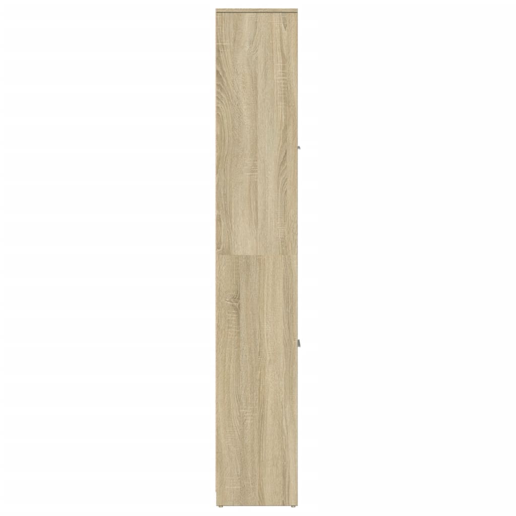 Armario de baño madera contrachapada color roble 30x30x183,5 cm