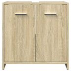 Armario lavabo baño madera ingeniería roble Sonoma 60x33x60 cm