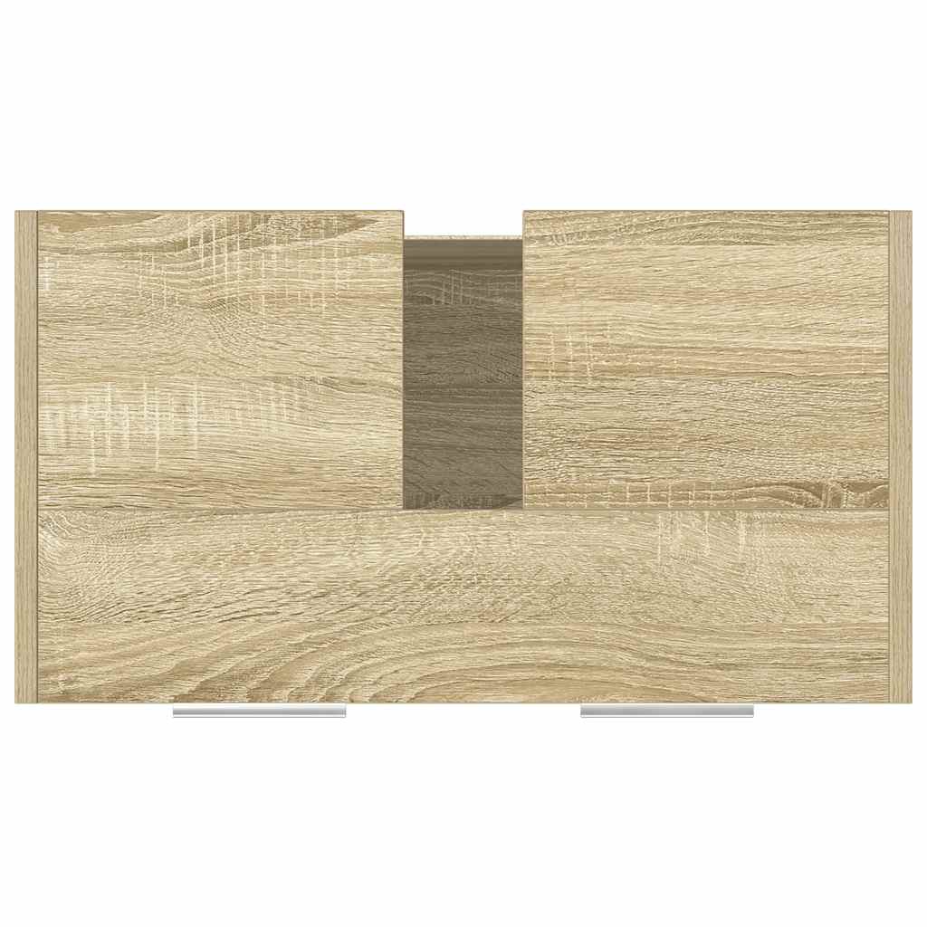 Armario lavabo baño madera ingeniería roble Sonoma 60x33x60 cm