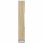 Armario de baño madera contrachapada roble Sonoma 30x30x190 cm