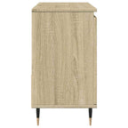 Armario de lavabo de baño madera roble Sonoma 65x33x60 cm