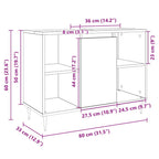 Mueble de baño madera de ingeniería roble Sonoma 80x33x60 cm