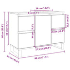 Mueble de baño madera de ingeniería roble Sonoma 80x33x60 cm
