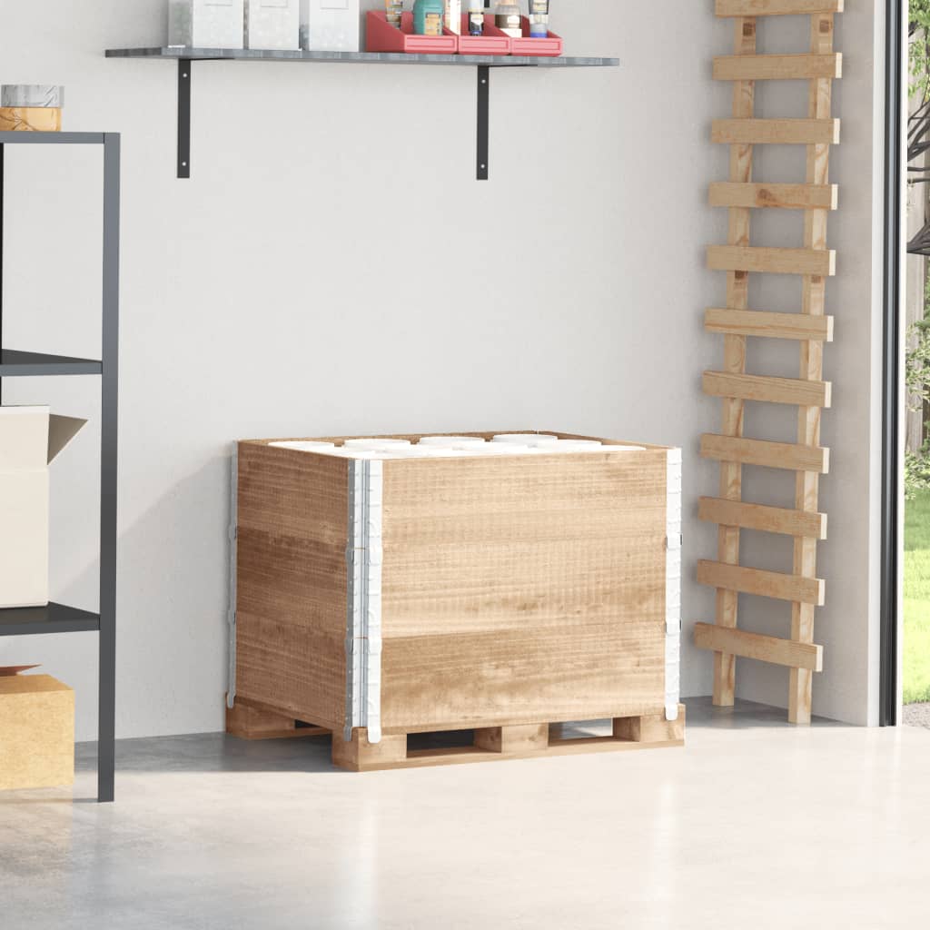 Collares de palets 2 uds madera maciza de pino gris 100x100 cm