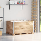 Collares de palets 2 uds madera maciza de pino gris 100x100 cm
