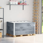 Collares de palets 2 uds madera maciza de pino gris 100x100 cm