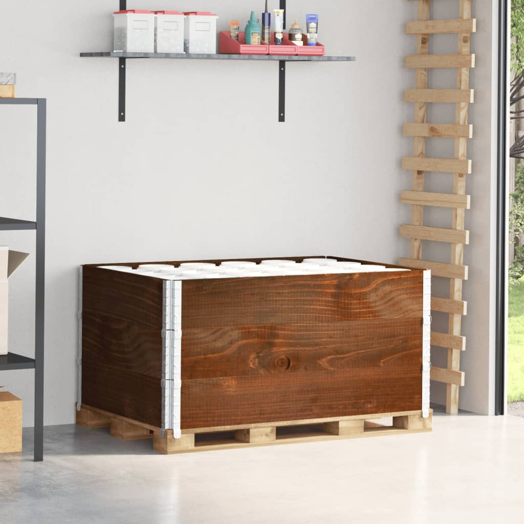 Collares de palets 2 uds madera maciza de pino gris 100x100 cm