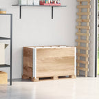 Collares de palets 2 uds madera maciza de pino gris 100x100 cm