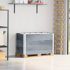 Collares de palets 2 uds madera maciza de pino gris 100x100 cm