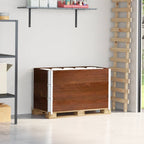 Collares de palets 2 uds madera maciza de pino gris 100x100 cm
