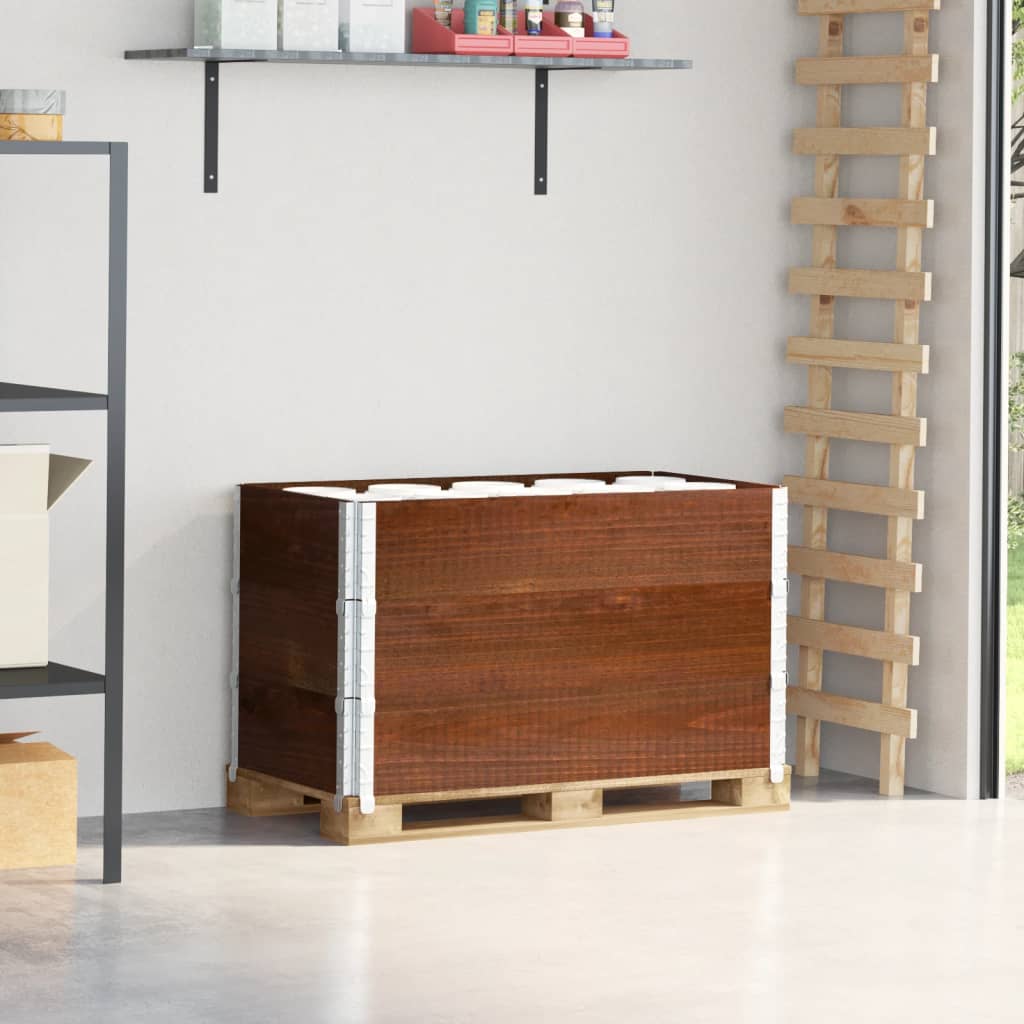 Collares de palets 2 uds madera maciza de pino gris 100x100 cm