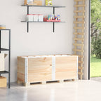 Collares de palets 2 uds madera maciza de pino gris 100x100 cm