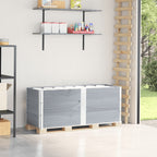 Collares de palets 2 uds madera maciza de pino gris 100x100 cm