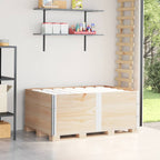 Collares de palets 2 uds madera maciza de pino gris 100x100 cm