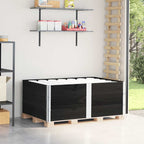 Collares de palets 2 uds madera maciza de pino gris 100x100 cm