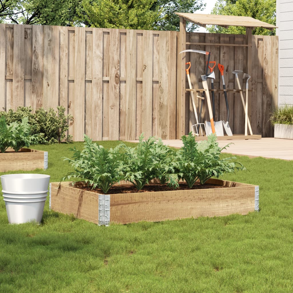 Solid pine wood planter 100x100 cm
