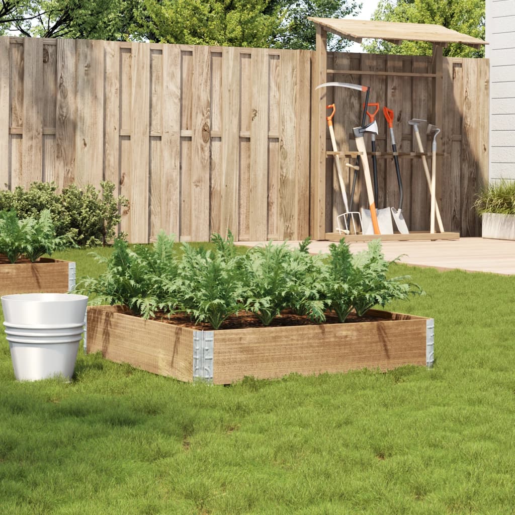 Jardinera de madera maciza de pino 100x100 cm