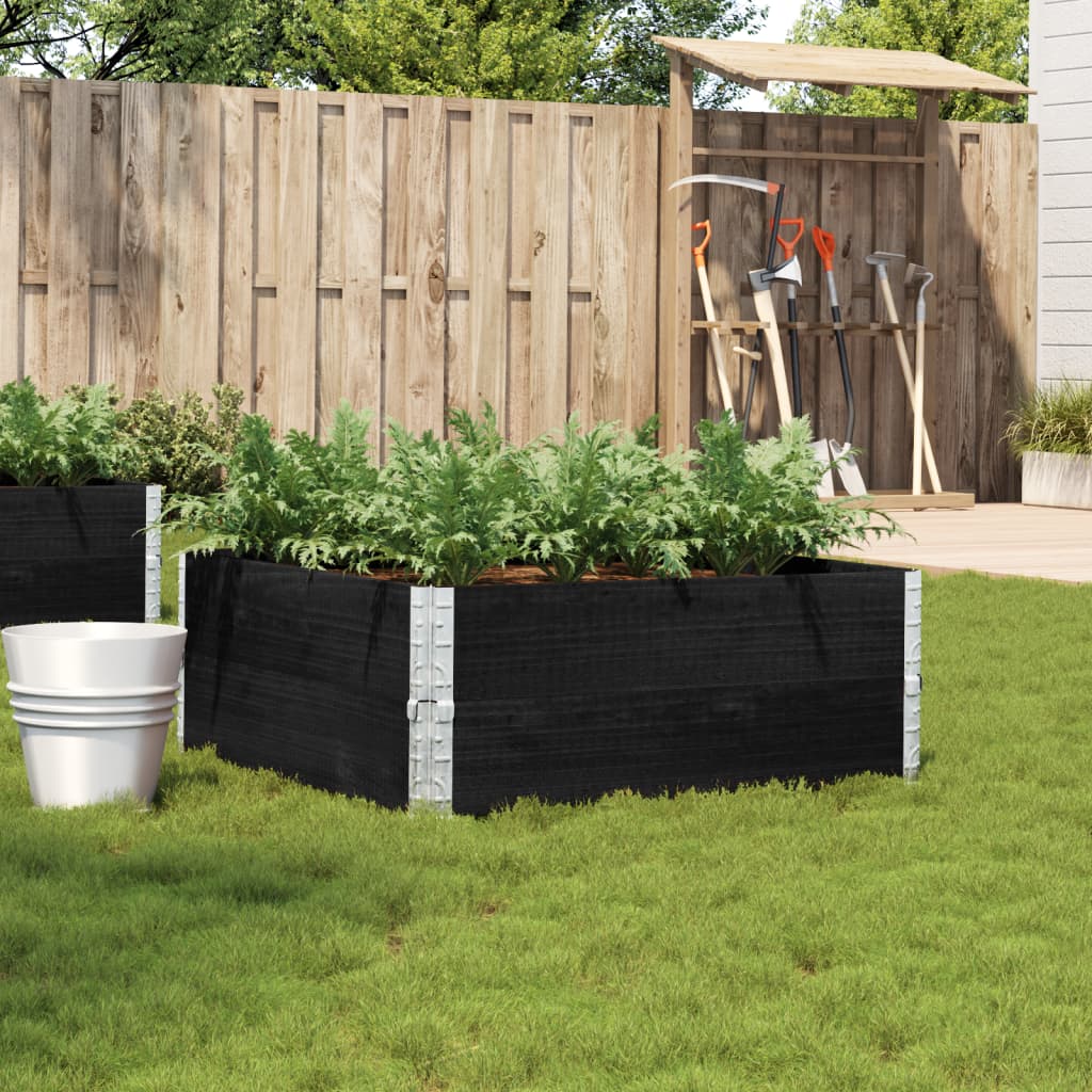 Solid pine wood planter 100x100 cm