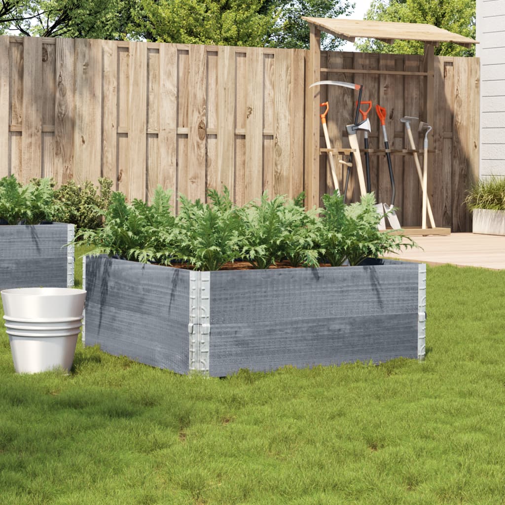 Solid pine wood planter 100x100 cm